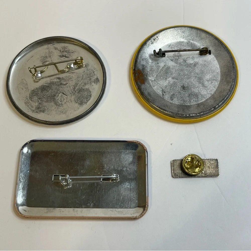 American Freedom California Railways Set Of 4 Badge Buttons And Lapel Pin.  A182